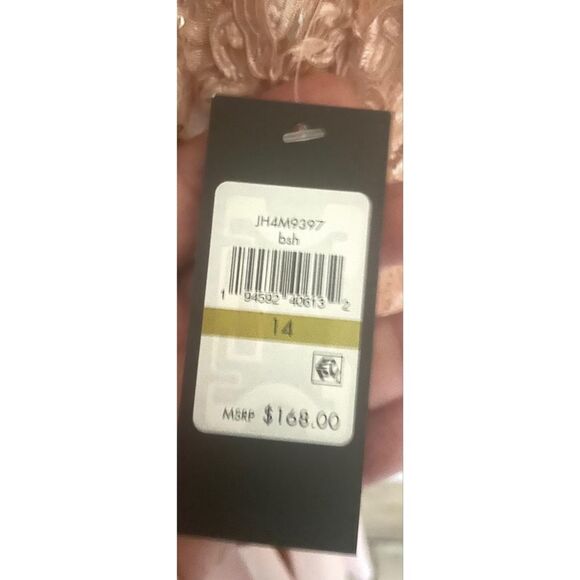 Jessica Howard 3/4 Sleeve Scoop Neck Soutache Mesh 2-Piece  Dress Blush SZ14 NEW - Picture 6 of 13